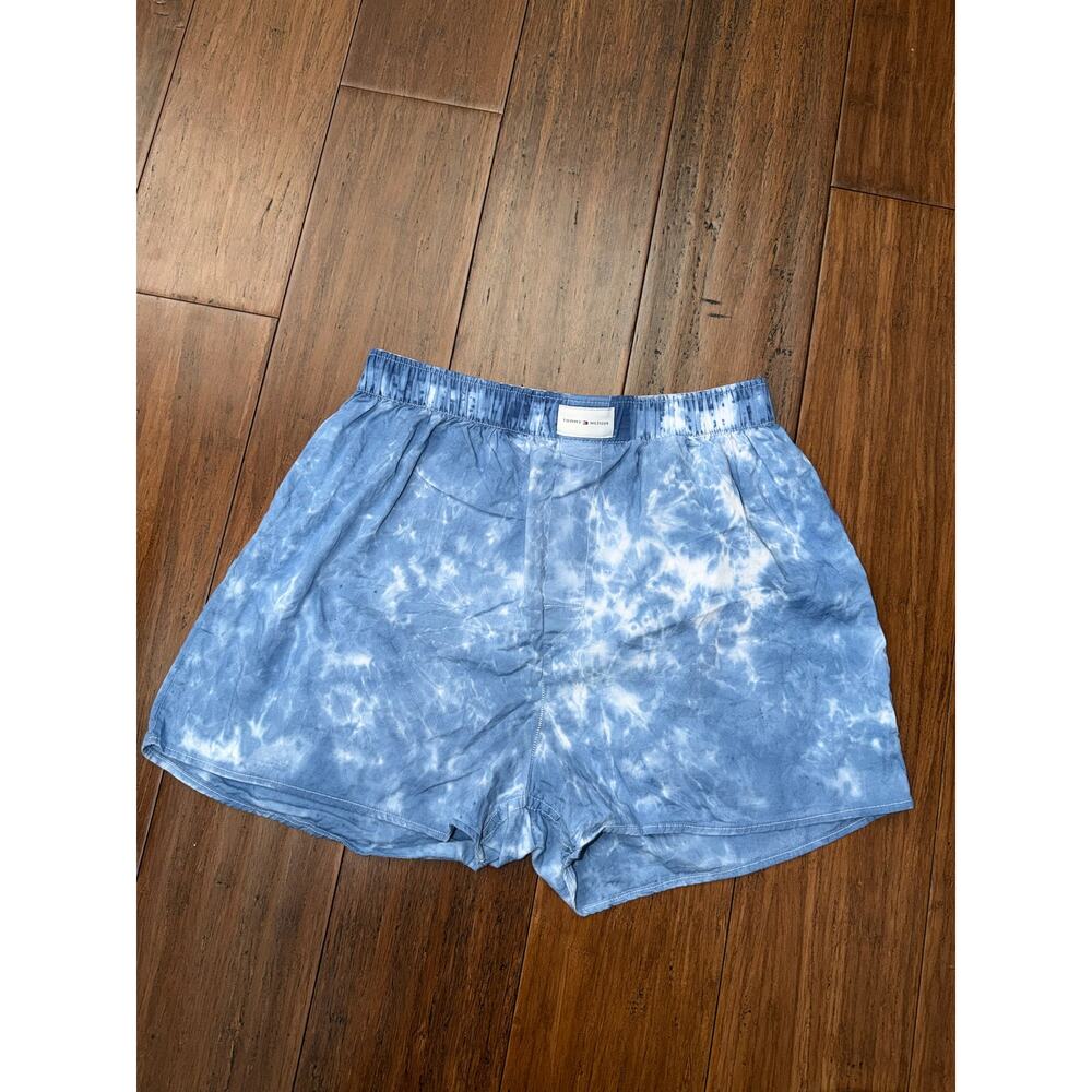 Tommy Hilfiger light blue and white tie-dye boxer shorts Small